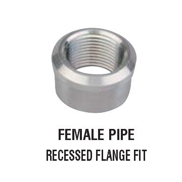 XRP Female Pipe Recessed Flange Fit Weld Bung - Jimco Racing Inc