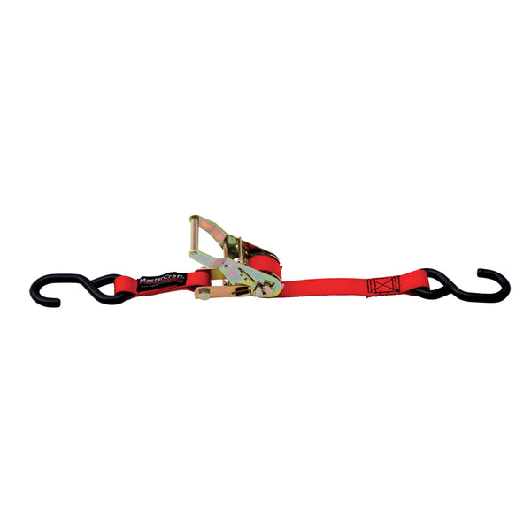 Mastercraft 1" x 15' Ratchet Strap w/S Hooks - Jimco Racing Inc